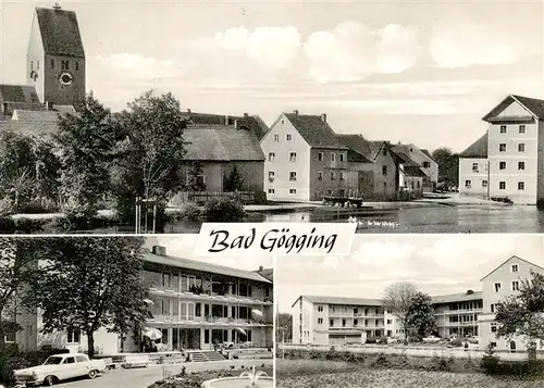 AK / Ansichtskarte  Bad_Goegging Ortsansicht mit Kirche Teilansichten Bad_Goegging