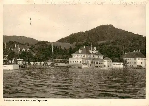 AK / Ansichtskarte  Tegernsee Schlosscafé und Alte Post am Tegernsee Tegernsee