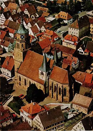 AK / Ansichtskarte  Weil_der_Stadt Kath Pfarrkirche St Peter und Paul Fliegeraufnahme Weil_der_Stadt