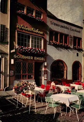 AK / Ansichtskarte 73885524 Freiburg_Breisgau Weinstuben Restaurant Goldner Engel Freiburg Breisgau