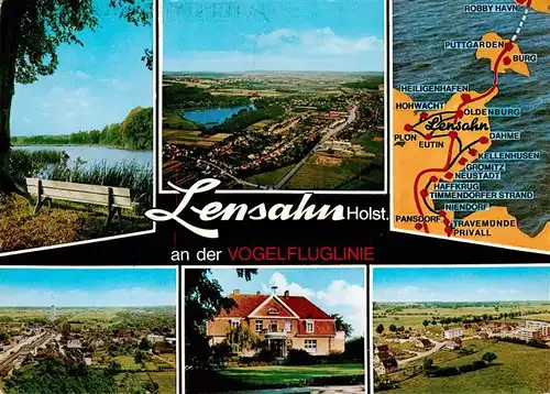 AK / Ansichtskarte  Lensahn Seepartie Fliegeraufnahme Panorama Hotel Lensahn