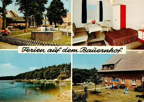 AK / Ansichtskarte 73885537 Gudow Ferien auf dem Bauernhof Lauenburgische Seen Brunnen Zimmer Gudow