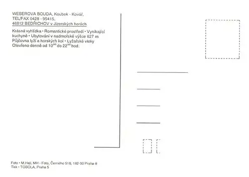 AK / Ansichtskarte  Bedrichov_Friedrichswald_CZ Weberova Bouda Koubek Kovar 