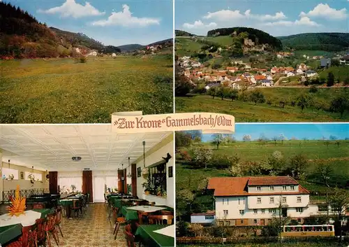 AK / Ansichtskarte 73885579 Gammelsbach Gasthof Pension Zur Krone Panorama Gastraum Gammelsbach