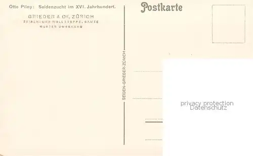 AK / Ansichtskarte 73885591 Landwirtschaft Otto Pilny Seidenzucht in 16 J.h 