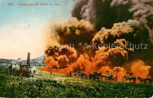 AK / Ansichtskarte 73885594 Oil-Fields_oelfoerderung_Gisement-de-Petrole Exposition in San Francisco 1541 California Oil Wells on Fire 