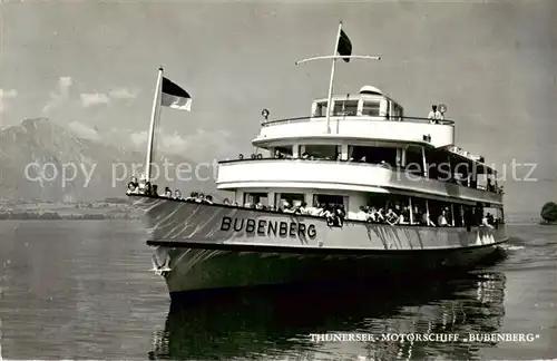 AK / Ansichtskarte  Motorschiffe_Binnenschifffahrt Thunersee Bubenberg 