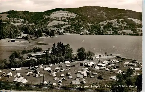 AK / Ansichtskarte 73885661 Schliersee Zeltplatz Blick zum Schliersberg Schliersee