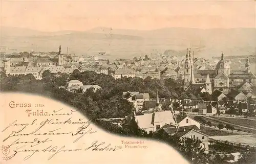 AK / Ansichtskarte  Fulda Panorama vom Frauenberg Fulda