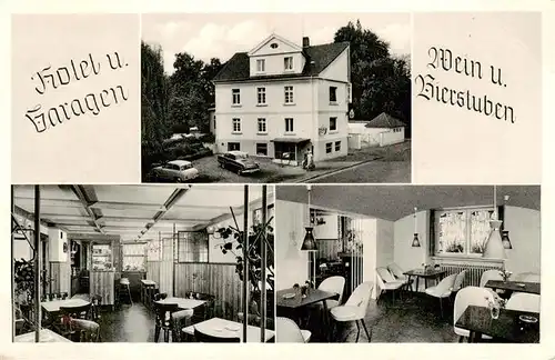 AK / Ansichtskarte  Bad_Oeynhausen Finselbach Hotel und Garagen Wein und Bierstuben Gastraeume Bad_Oeynhausen