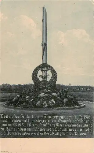 AK / Ansichtskarte 73885712 Wilhelmshaven Luetzow Denkmal auf dem Heldenfriedhof Wilhelmshaven Feldpost Wilhelmshaven