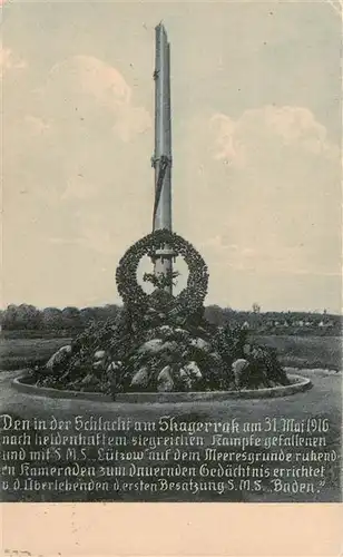 AK / Ansichtskarte  Wilhelmshaven Luetzow Denkmal auf dem Heldenfriedhof Wilhelmshaven Feldpost Wilhelmshaven