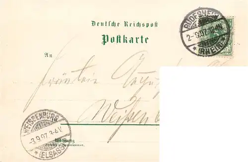 AK / Ansichtskarte  Ruedesheim_am_Rhein Niederwald Denkmal Burg Rheinstein Maeusethurm 