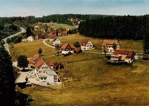 AK / Ansichtskarte  Kniebis_Freudenstadt Gasthof Pension Waldhorn Fliegeraufnahme Kniebis_Freudenstadt