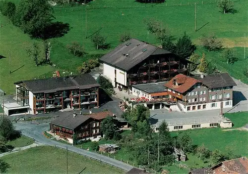 AK / Ansichtskarte  Giswil_Giswyl_OW Hotel Restaurant Alpenroesli Fliegeraufnahme 