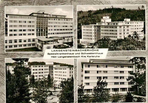 AK / Ansichtskarte 73885841 Langensteinbach_Karlsbad Langensteinbacherhoehe Spezialkrankenhaus und Schwesternhaus  Langensteinbach_Karlsbad