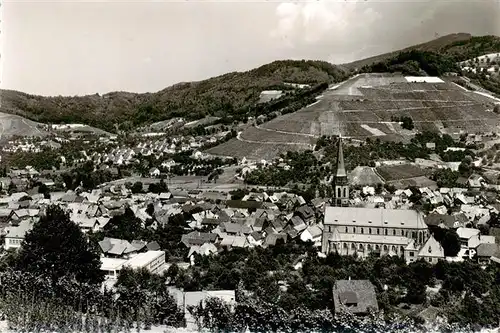 AK / Ansichtskarte 73885859 Kappelrodeck Panorama mit Kirche Kappelrodeck