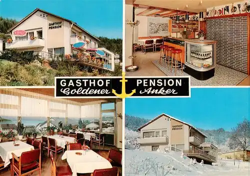 AK / Ansichtskarte  Sondern_Olpe_NRW Gasthof Pension Goldener Anker Gaststube Bar 