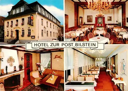 AK / Ansichtskarte  Bilstein_Sauerland Hotel zur Post Gastraeume Kaminzimmer Bilstein_Sauerland