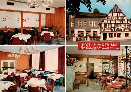 AK / Ansichtskarte  Fredeburg_Schmallenberg Hotel Pension zum Rathaus Gastraeume Fredeburg_Schmallenberg