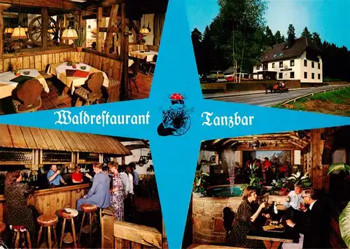 AK / Ansichtskarte 73885885 Kenzingen Auhof Waldrestaurant Tanzbar Gastraeume Bar Kenzingen
