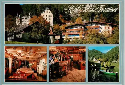 AK / Ansichtskarte  Nassereith_Tirol_AT Hotel Schloss Fernsteinsee Gastraum Bar Forellenfischer 