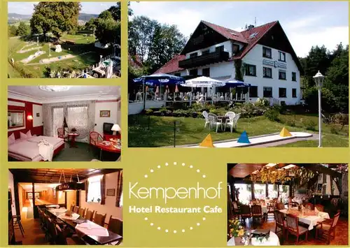 AK / Ansichtskarte  Luedge Hotel Kempehof Am Golfplatz Kegelbahn Gastraeume Gaestezimmer Minigolfanlage Luedge