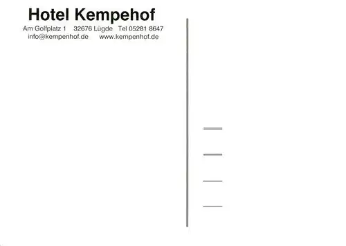 AK / Ansichtskarte 73885923 Luedge Hotel Kempehof Am Golfplatz Kegelbahn Gastraeume Gaestezimmer Minigolfanlage Luedge