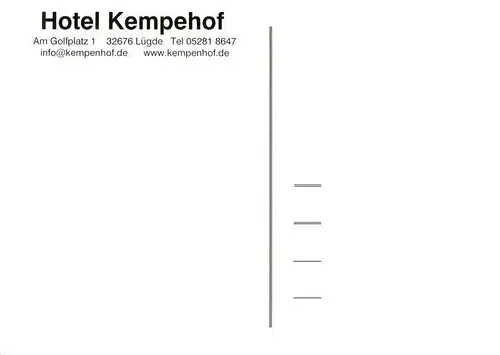 AK / Ansichtskarte  Luedge Hotel Kempehof Am Golfplatz Kegelbahn Gastraeume Gaestezimmer Minigolfanlage Luedge