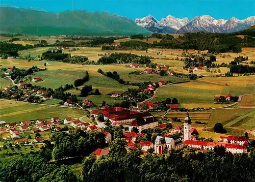 AK / Ansichtskarte  Rottenbuch_Oberbayern Fliegeraufnahme mit Tiroler und Allgaeuer Hochgebirge Rottenbuch Oberbayern