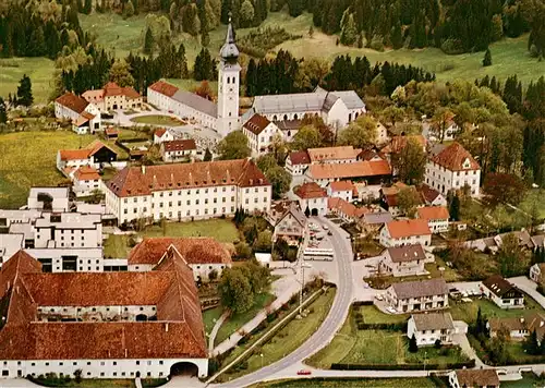 AK / Ansichtskarte 73885926 Rottenbuch_Oberbayern Maria Geburt Kirche Fliegeraufnahme Rottenbuch Oberbayern