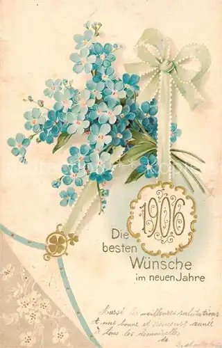 AK / Ansichtskarte  Jahreszahl_Year_Annee_Ano 1906 Neujahr Litho 