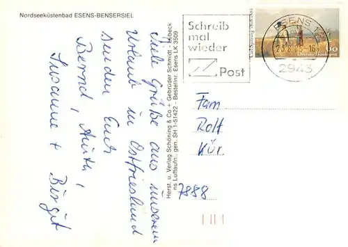 AK / Ansichtskarte  Bensersiel Fliegeraufnahme Bensersiel