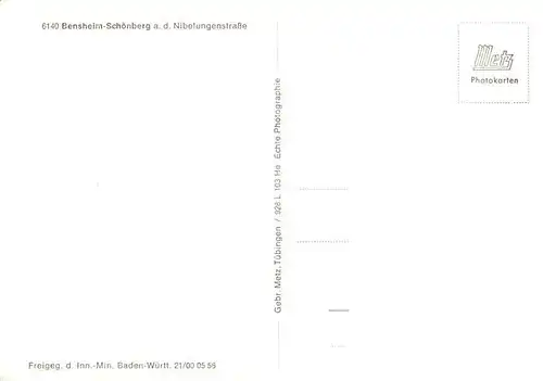 AK / Ansichtskarte 73886028 Schoenberg_Bensheim Fliegeraufnahme Schoenberg Bensheim