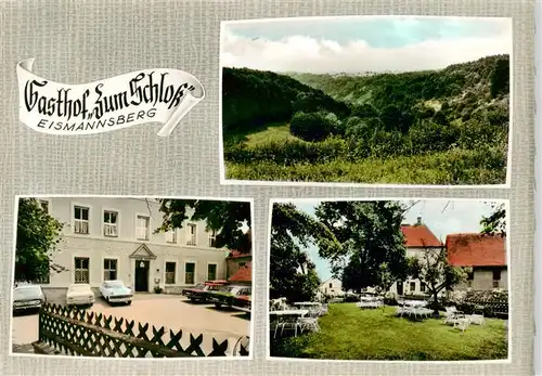 AK / Ansichtskarte  Eismannsberg_Mittelfranken Gasthof zum Schloss Gartenterrasse Panorama Eismannsberg