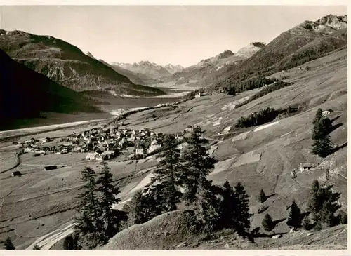 AK / Ansichtskarte  Zuoz_GR mit Blick ins Oberengagdin Zuoz_GR