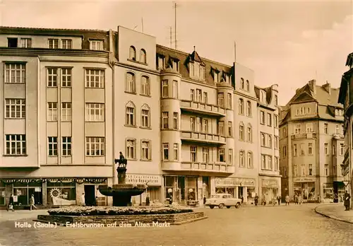 AK / Ansichtskarte  Halle_Saale Eselsbrunnen auf dem Alten Markt Halle_Saale