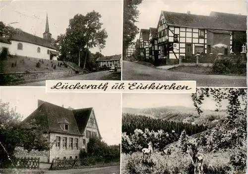 AK / Ansichtskarte  Mechernich Gasthaus Radermacher Blick zur Kirche Fachwerkhaeuser Landschaftspanorama Mechernich