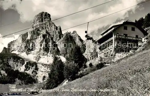 AK / Ansichtskarte  Seilbahn_Cable-Car_Telepherique Carvara Bellavista Sass sONGHER 