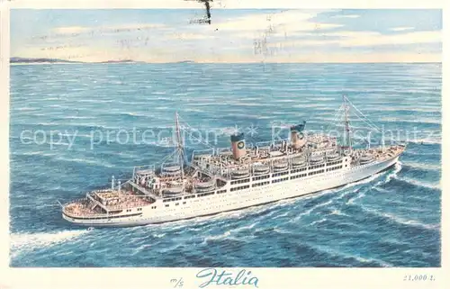 AK / Ansichtskarte  Dampfer_Oceanliner M/S Italia  