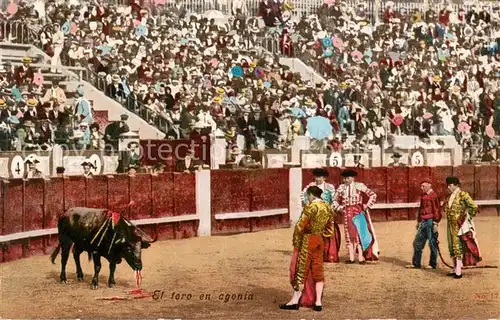 AK / Ansichtskarte  Stierkampf_Corrida_de_Toros_Bullfight St toro en cgonia  