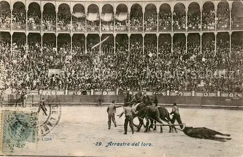 AK / Ansichtskarte  Corrida_de_Toros_Stierkampf_Bullfight 29 Arrastre del ioro  