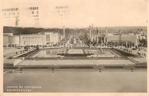 AK / Ansichtskarte 73886186 Exposition_Bruxelles_1935 Avenue du Centenaire  Exposition_Bruxelles_1935