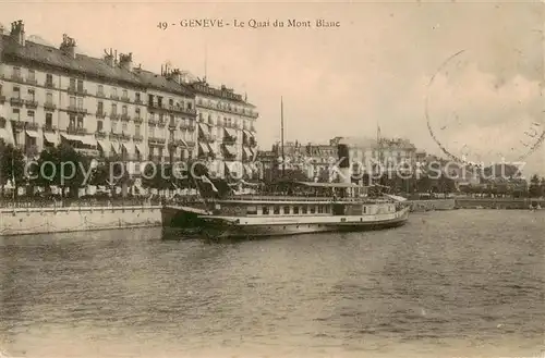 AK / Ansichtskarte  Dampfer_Binnenschifffahrt Geneve 