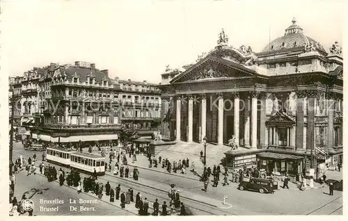 AK / Ansichtskarte  Strassenbahn_Tramway-- Bruxelles Bourse 