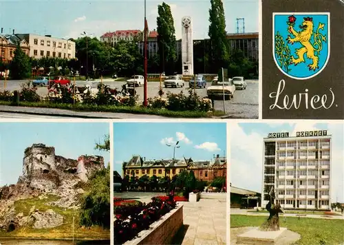 AK / Ansichtskarte  Levice_Lewenz_SK Teilansichten Ruine Schloss Hotel Rozkvet 