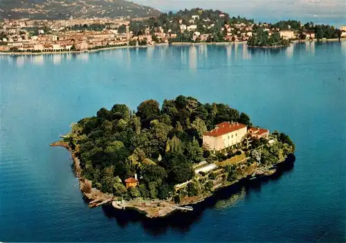 AK / Ansichtskarte  Isola_Madre_Lago_Maggiore_Stresa_IT e Verbania dall'aereo 