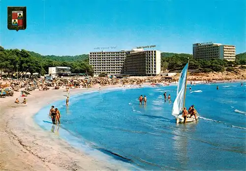 AK / Ansichtskarte  Paguera_Mallorca_Islas_Baleares_ES Hotel Beverly Playa Strandpartie 