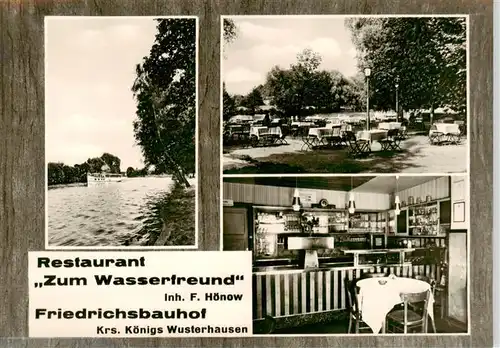 AK / Ansichtskarte 73886430 Friedrichsbauhof Restaurant zum Wasserfreund Gartenterrasse Friedrichsbauhof