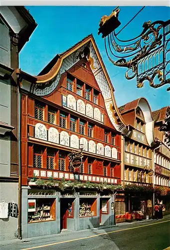 AK / Ansichtskarte  Appenzell_IR Hauptgasse Loewen Drogerie Appenzell IR